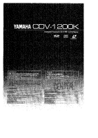 Yamaha CDV-1200-K - Owners Manual 